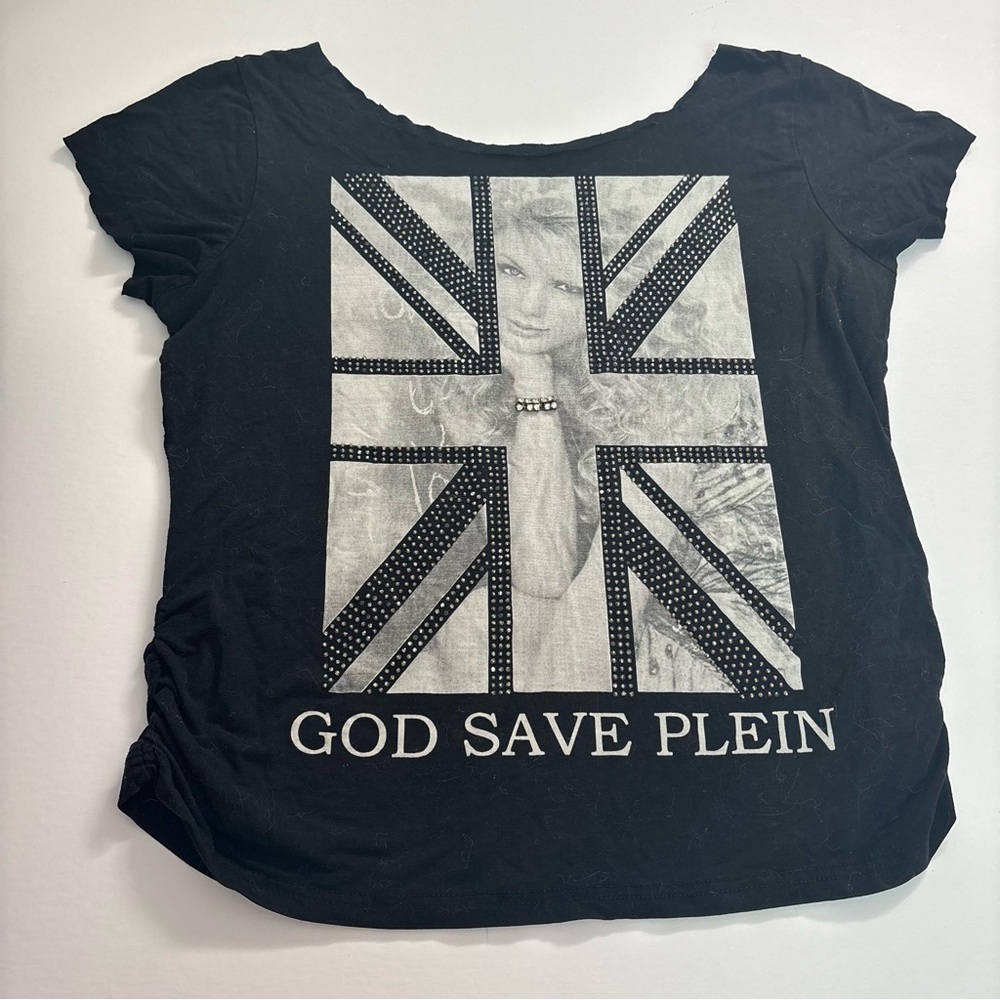 UK flag off the shoulder top